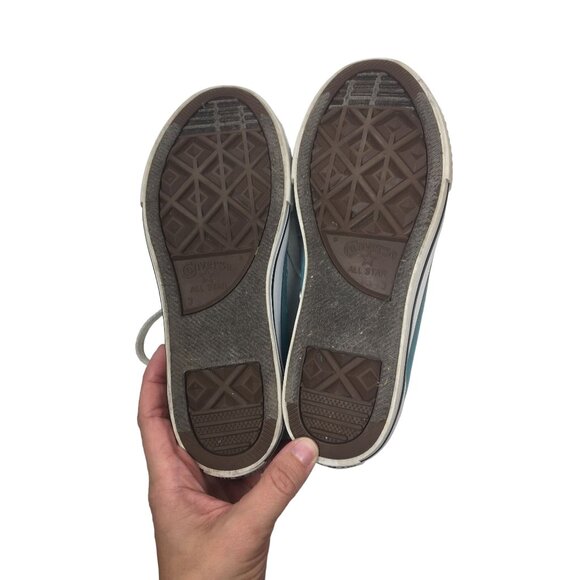 CONVERSE ALL STAR Girl's Size 3 (Teal Color) - Picture 5 of 6